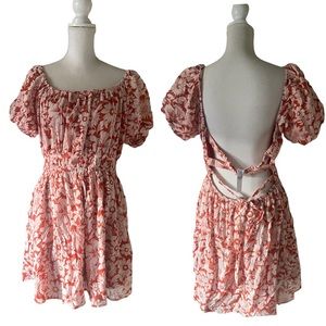 American Eagle Floral Cut out Dress